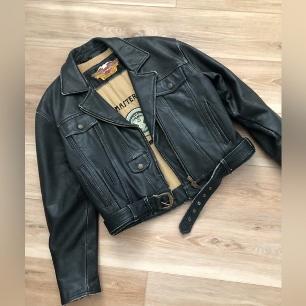 Harley Davidson Metal Masterpieces Leather Moto Jacket XL